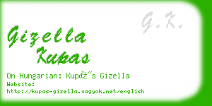 gizella kupas business card